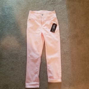High rise crop skinny pants